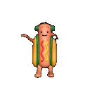 dancing hotdog slack emoji