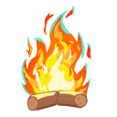 camp-fire emoji